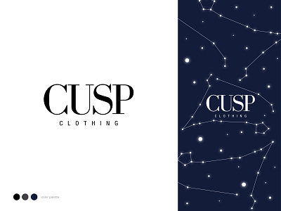 Cusp Clothing branding design flat icon logo vector