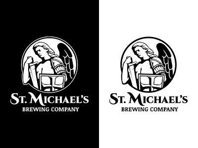 SMBC Logo BW beer branding brewing logo michael saint