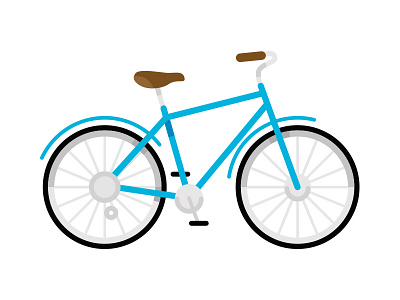 Bicycle bike clean flat illustration roadworthy