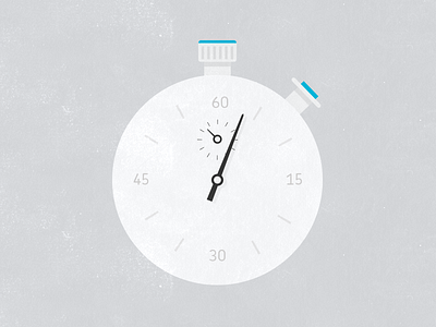 Tick tock! clock flat illustration stopwatch textured timer watch