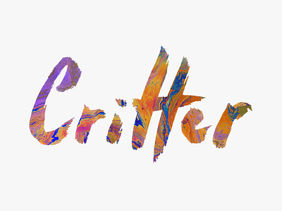 Critter branding brush script calligraphy hand drawn type lettering logo logotype paint