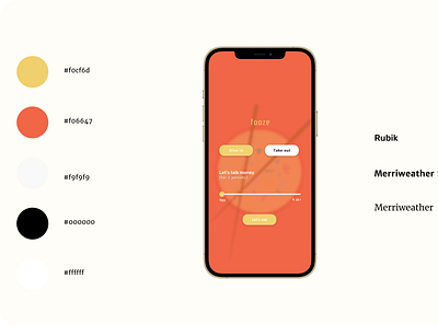 Food app - fooze android appdesign design illustration ios mobileapp ui uidesign uiuxdesign ux