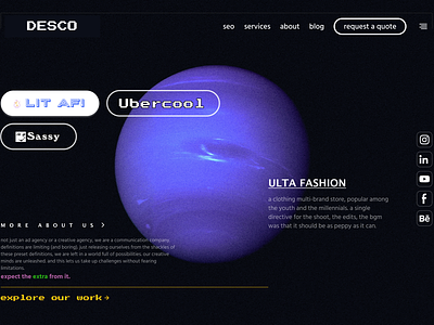 Creative Agency UI branding design ui uidesign uiuxdesign ux vector websitedesign