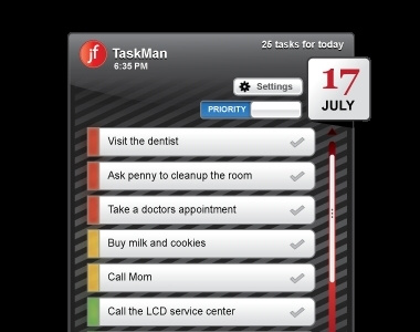 Task manager Widget