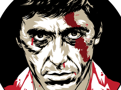 Scarface character illustration scarface