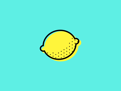 Lemon design icon lemon logo memphis vector