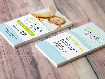 Adora Spa & Retreat - Business Cards adora spa and retreat branding business cards corporate brand identity design graphic design identity illustration illustrator logo print printing promotion retreat salon spa stationery type typography vector