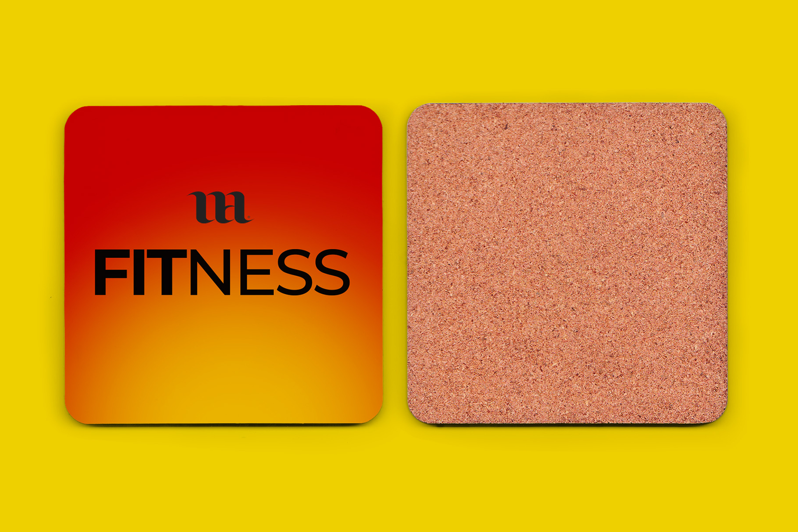 Square Coaster with Rounded Corners Mockup Template by Mark