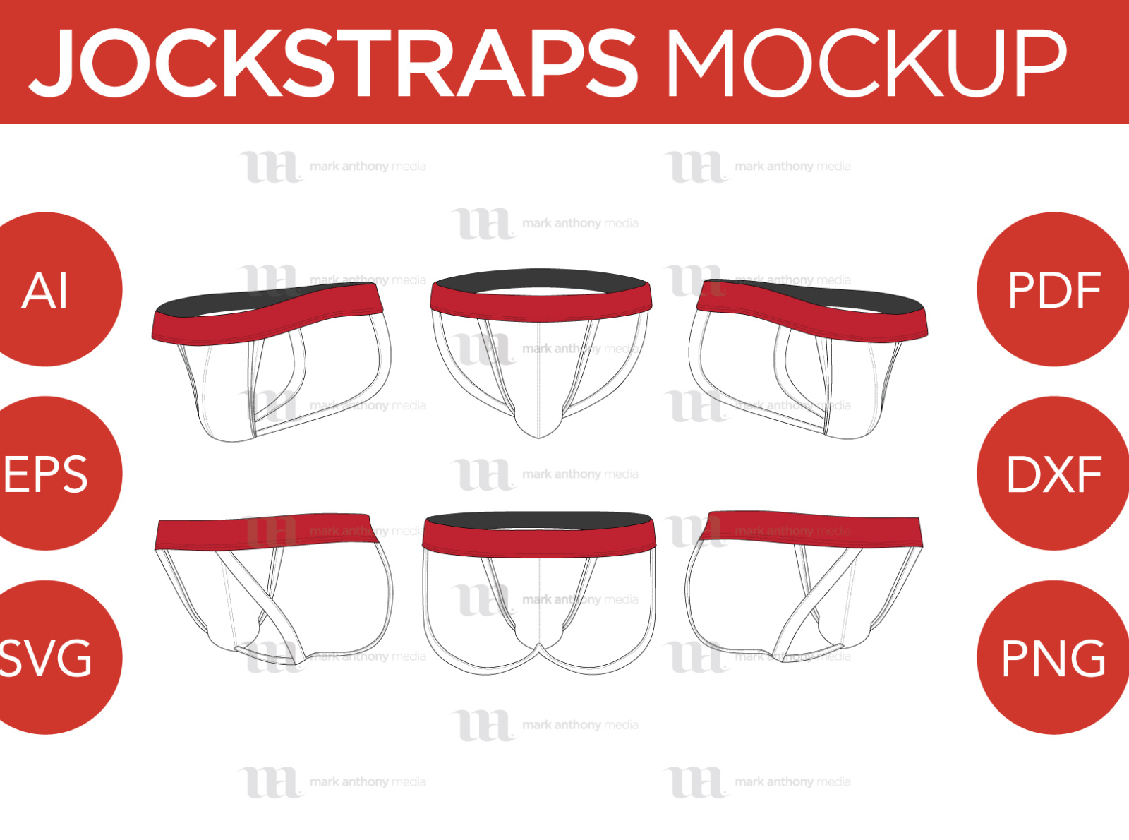 Jockstrap Vector Mockup Template by Mark Anthony Rudder on Dribbble