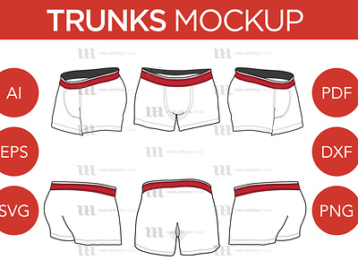 Trunks - Vector Template Mockup briefs