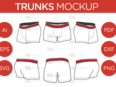 Trunks - Vector Template Mockup