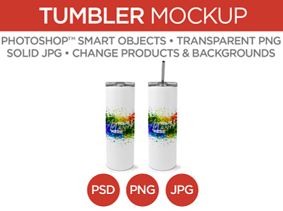 Tumbler Mockup & Template template