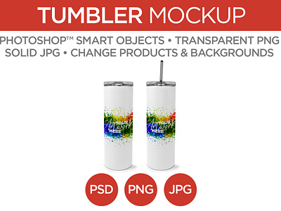 Tumbler Mockup & Template