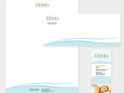 Adora Spa and Retreat - Corporate Identity branding business card corporate brand identity design flat graphic design identity illustration illustrator letterhead lettering logo stationery type typography vector