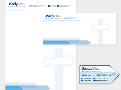 The Beautyville - Corporate Identity branding business card corporate brand identity design graphic design identity illustration illustrator letterhead lettering logo stationery type typography vector