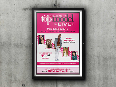 America's Next Top Model Live - Billboard branding brochure design flyer graphic design