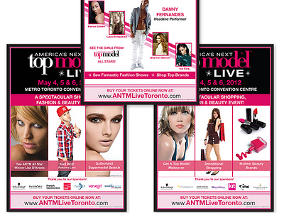 America's Next Top Model Live - Billboard branding brochure design flyer outdoor print train