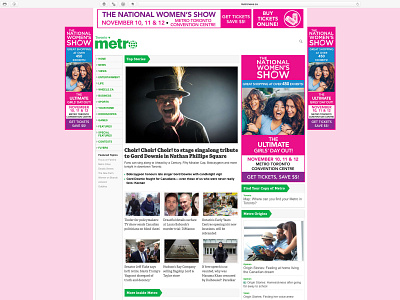 National Women's Show - Digital Ads - Website Takeover ads advertisement brand branding design digital graphic graphic design identity takeover website