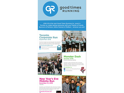 Good Times Running - Pull Up Banner advertising banner branding design graphic design identity promotion pull up banner sign