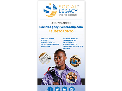 Social Legacy Event Group - Pull Up Banner (33" x 81")