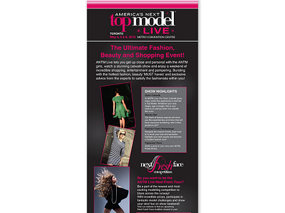 America's Next Top Model Live - Pull Up Banner advertising banner branding graphic design logo marketing print promotion pull up banner sign