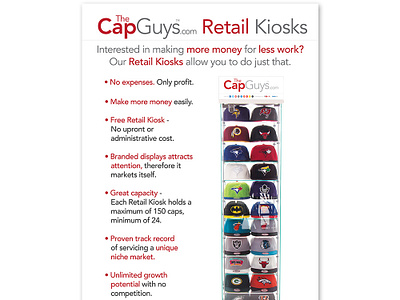 TheCapGuys.com - Retail Kiosks - Poster apparel brand caps design fashion graphic hats kiosks poster retail