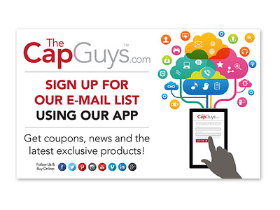 The Cap Guys - Event Poster app apparel branding caps corporate brand identity design email event graphic design hats identity poster products promotion retail signup thecapguys