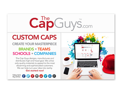 TheCapGuys.com - Event Poster app apparel brand branding brands caps companies corporate brand identity custom design fashion graphic design hats identity online schools teams thecapguys website