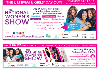 National Women's Show - Print Ad brand branding design graphic design logo news newspaper print ad promotion