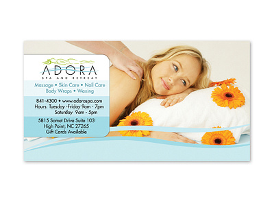 Adora Spa and Retreat - Print Ad ad advertisement branding design graphic design logo print