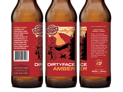 Dirtyface Amber Lager beer bottle label national park packaging
