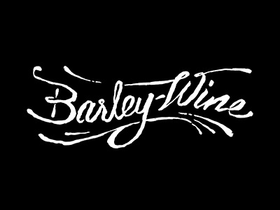 Barleywine Script hand lettering script typography wine