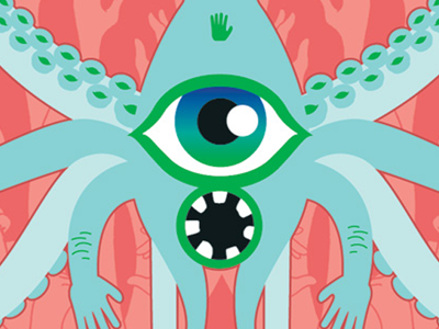 Squidhandman eyeball eyes illustration squid