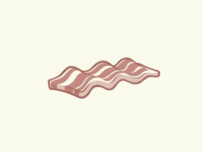 Bacon bacon icon illustration