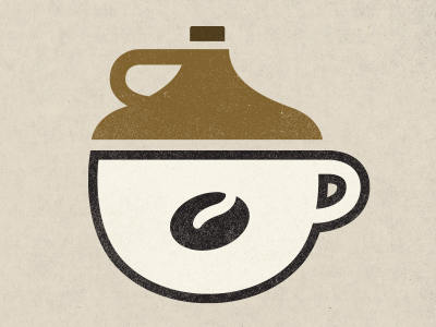 Whiskey themed Coffee logo
