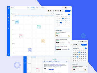 Project Management dashboard design project assign project management task management task manager ui ux visual design