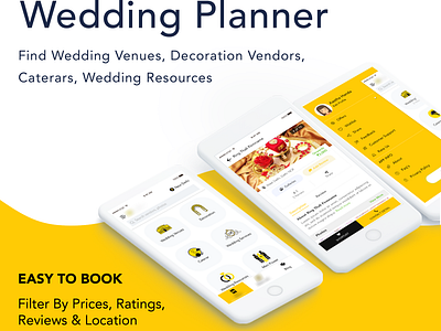 Wedding Planner App design illustration mobileapp ui ux visualdesign