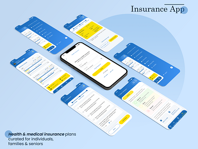 Health Insurance app application design health insurance insurance mobile app ui ux visualdesign
