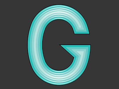 G Glyph character drop cap glyph typography