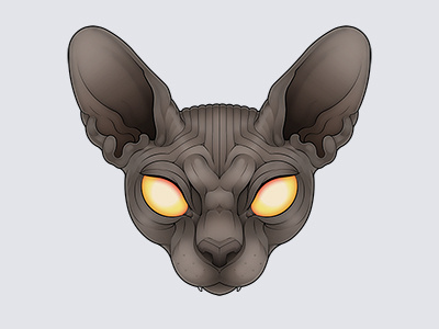 Mouser cat illustrator sphinx vector