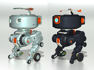 Obsv Bot Dribbble 3d mech mecha robot