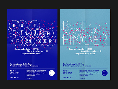 Put your finger art design exhibition poster