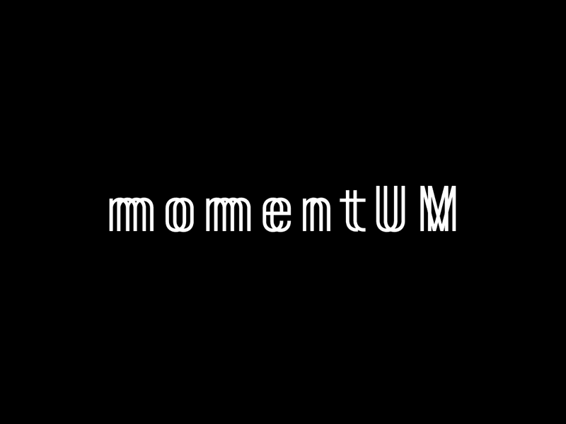 momentUM logotype typography