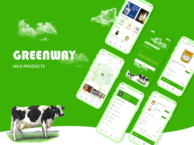 Greenway - Milk Products android app design ios app ui ux design uidesign