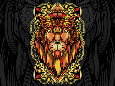 Lion Apparel and Merchandise Design animal apparel drawing illustration lion merchandise poster t shirt