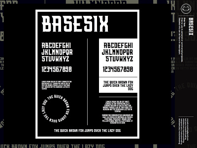 BaseSix Free Font design font fontdesign free freebies freefont graphicdesign monochromefrog typeface typography