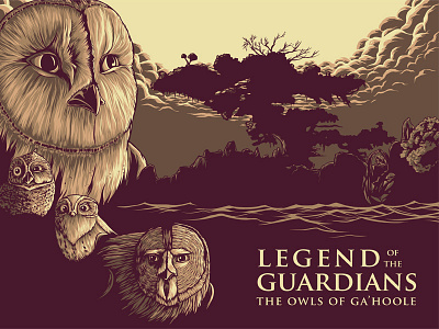 Legend Of The Guardians Fan Art Poster animal digital art drawing illustration movie nature owl poster