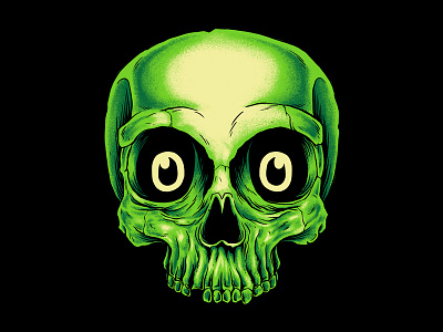 Skull Test Piece drawing illustration skull