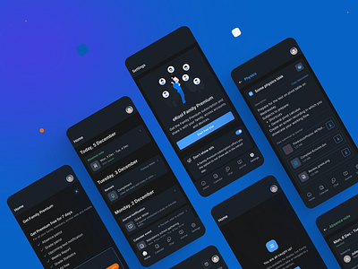 School management application in dark and light mode absence administration announcement card chat icons learning management mobile platform premium product design school student subject tapbar teacher ui ui map ux