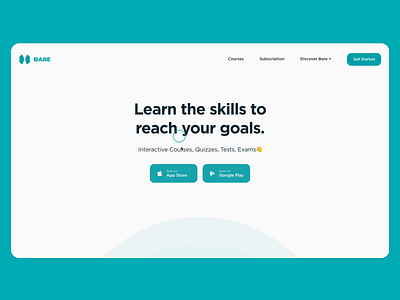 Bare - Website design and development adaptive design app application design footer header illustration logo micro interactions mobile navbar navigation responsive design school ui user interactions ux web design webdesign website